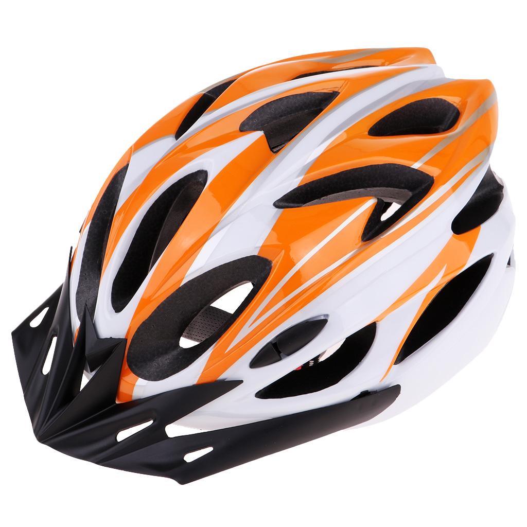 Adults Safety Helmet for Cycling Roller Inline Skating Biking Orange White