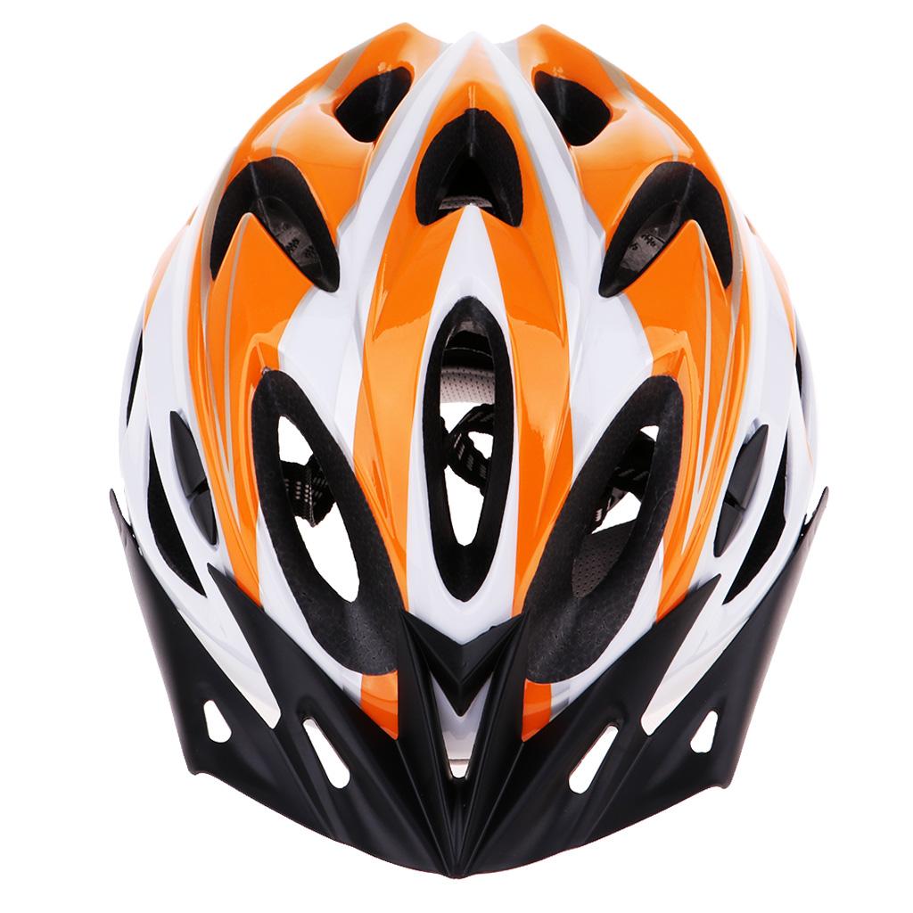 Adults Safety Helmet for Cycling Roller Inline Skating Biking Orange White