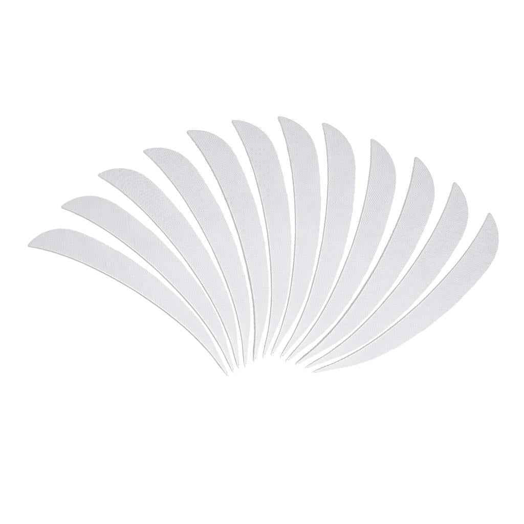12pcs 3inch Archery Arrow Turkey Feathers Fletchings Vanes White