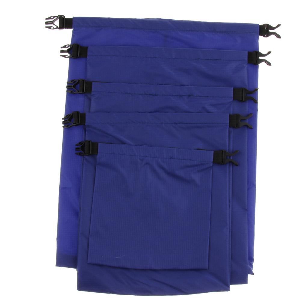 5 Sizes Set Waterproof Dry Bag Sack Storage Camping Rafting Kayaking Blue
