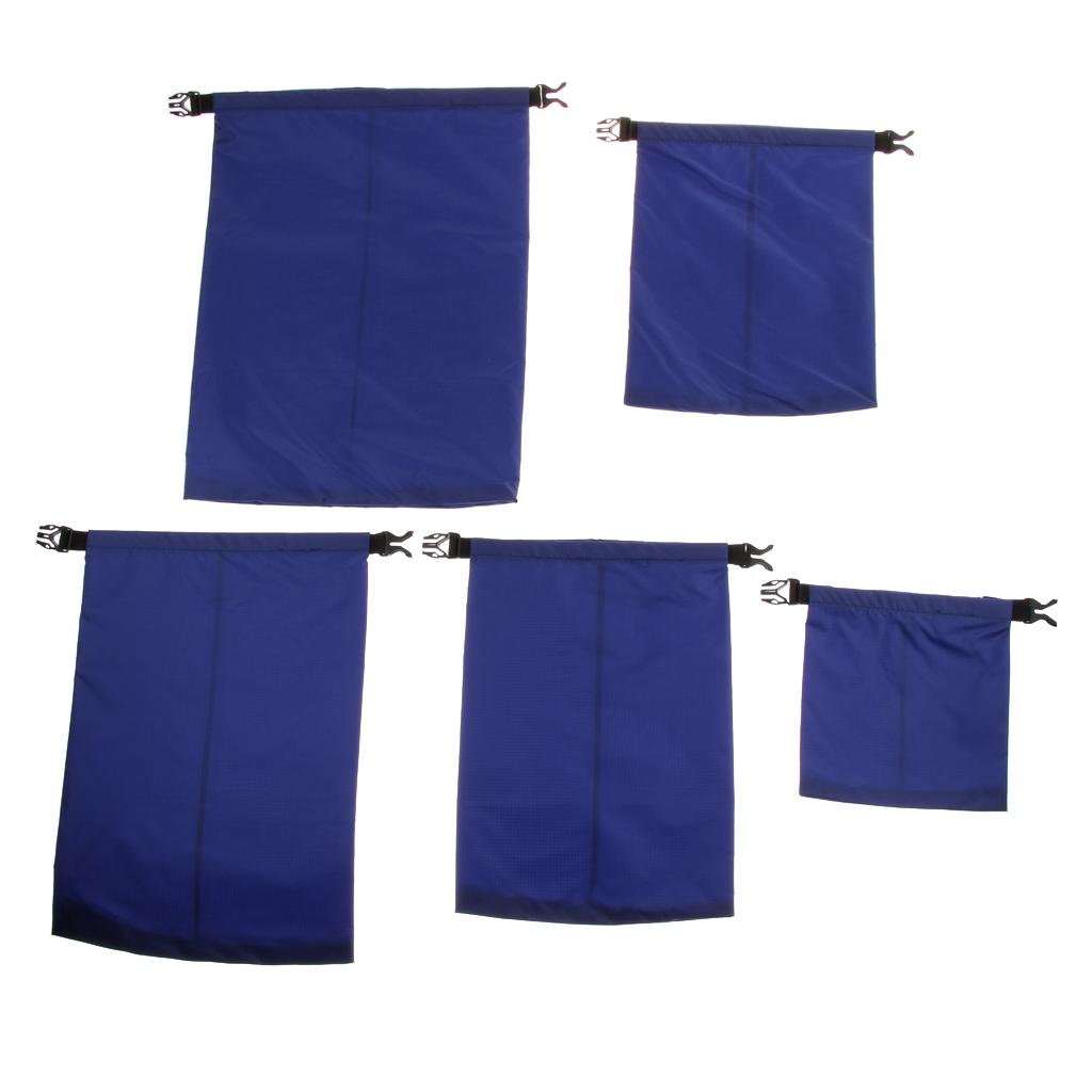 5 Sizes Set Waterproof Dry Bag Sack Storage Camping Rafting Kayaking Blue