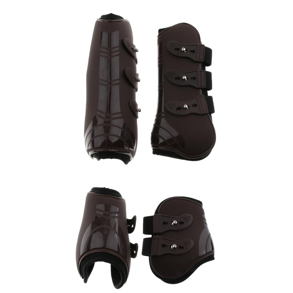 Horse Leg Boots Hind Front Leg Tendon Protect Wraps Cover Equestrian Wear Front Leg