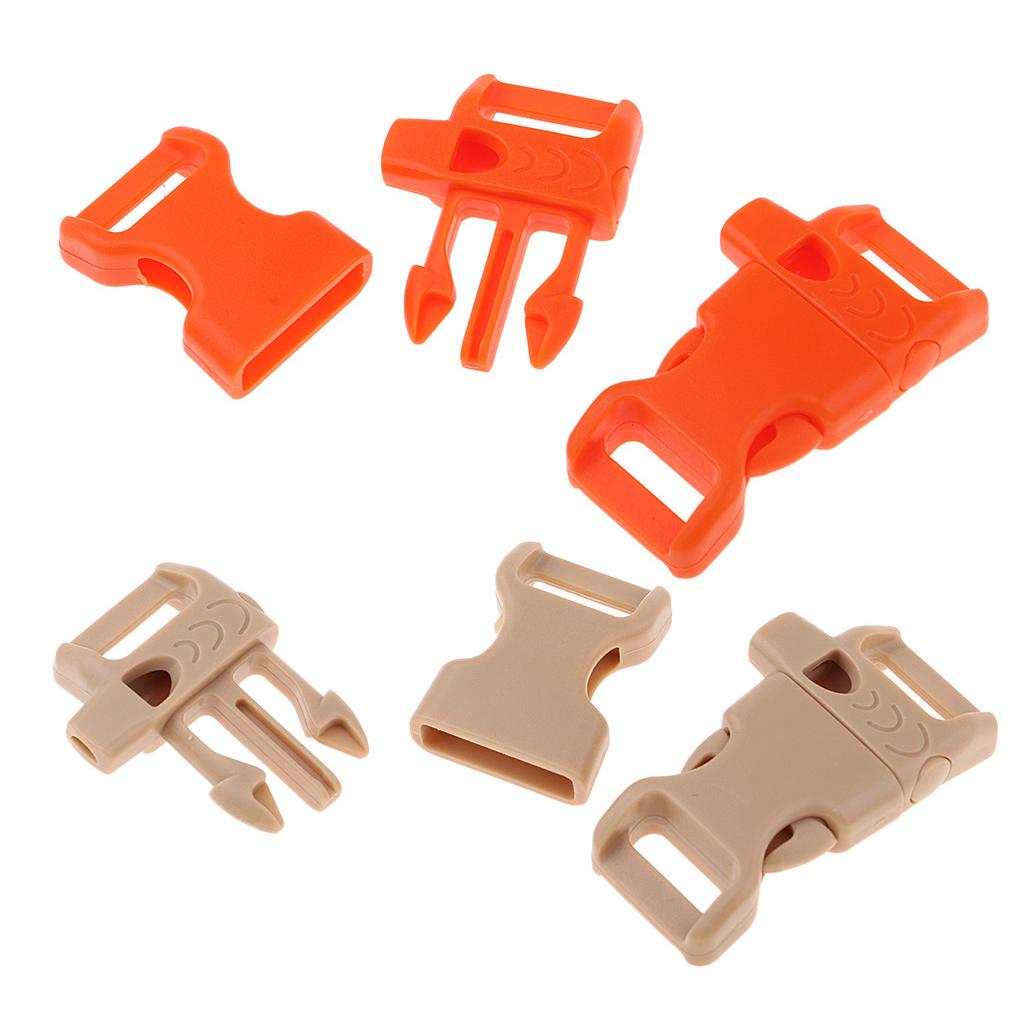 2x10 PCS Emergency Whistle Buckle for Outdoor Camping Paracord Bracelet Orange