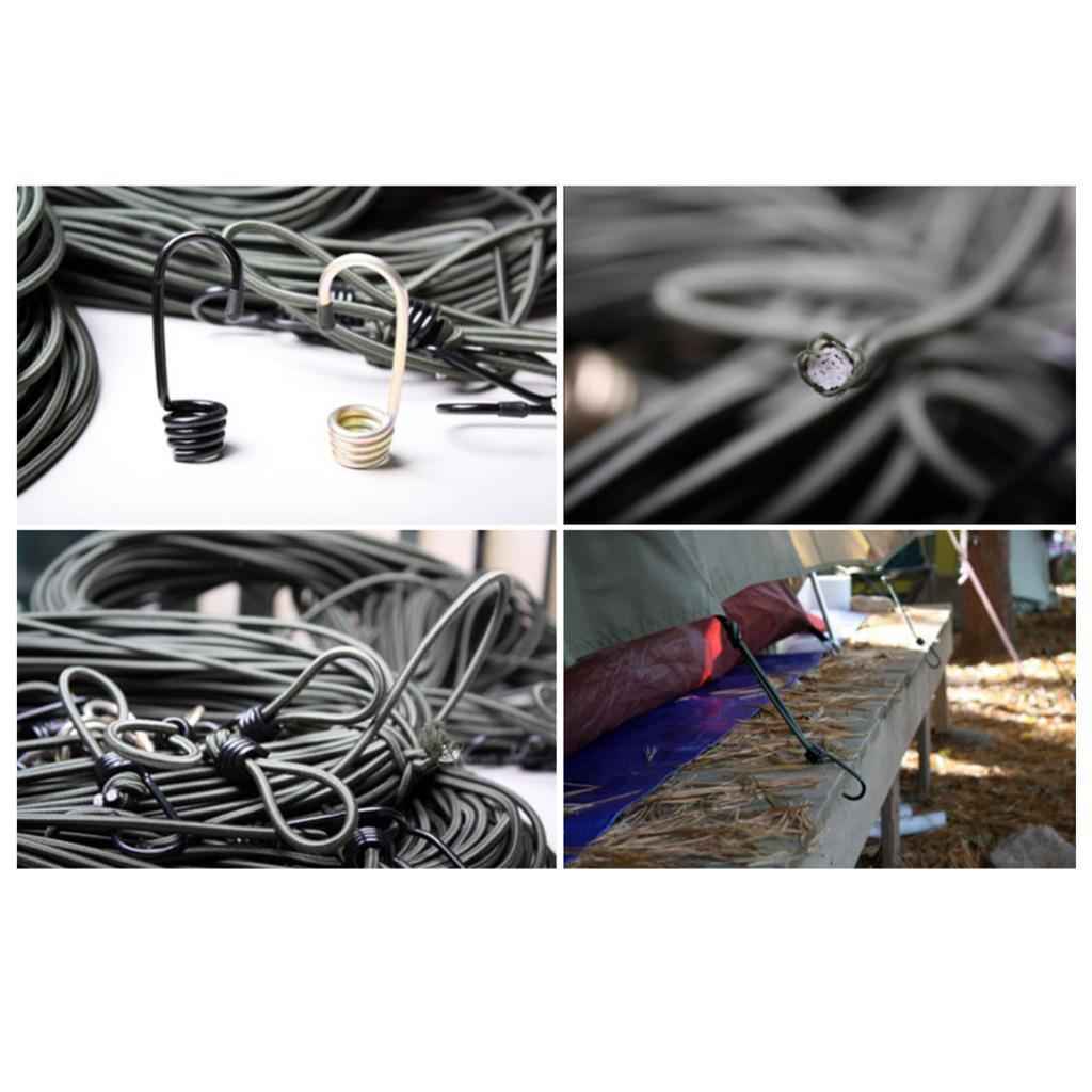 5 Pcs Bungee Hook Tie - Tarpaulin Elastic Stretch Cord Straps Hook 6.5mm