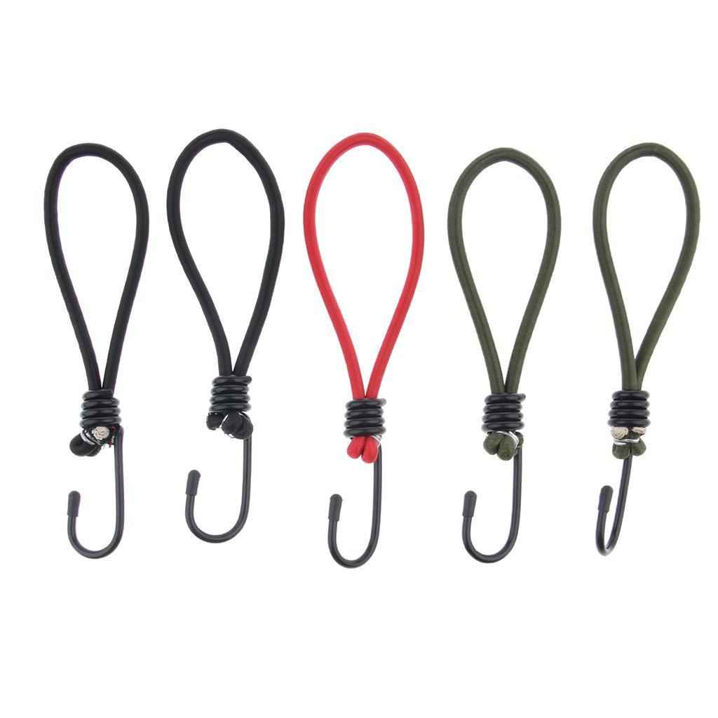 5 Pcs Bungee Hook Tie - Tarpaulin Elastic Stretch Cord Straps Hook 6.5mm