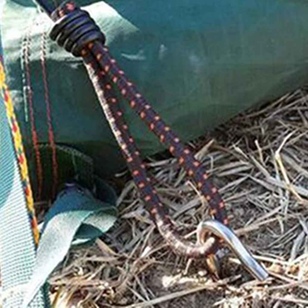 5 Pcs Bungee Hook Tie - Tarpaulin Elastic Stretch Cord Straps Hook 6.5mm