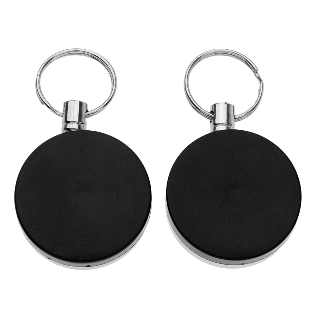Retractable Key Chain Reel ID Badge Holder Steel Recoil Key Ring Belt Clip