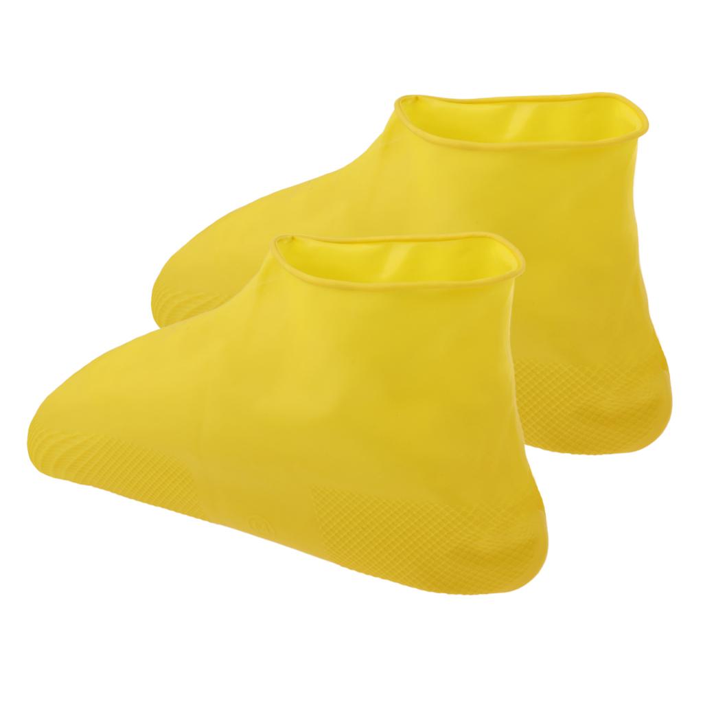 Unisex Disposable Boot & Shoe Covers Waterproof Slip Resistant Shoe Booties  Yellow M