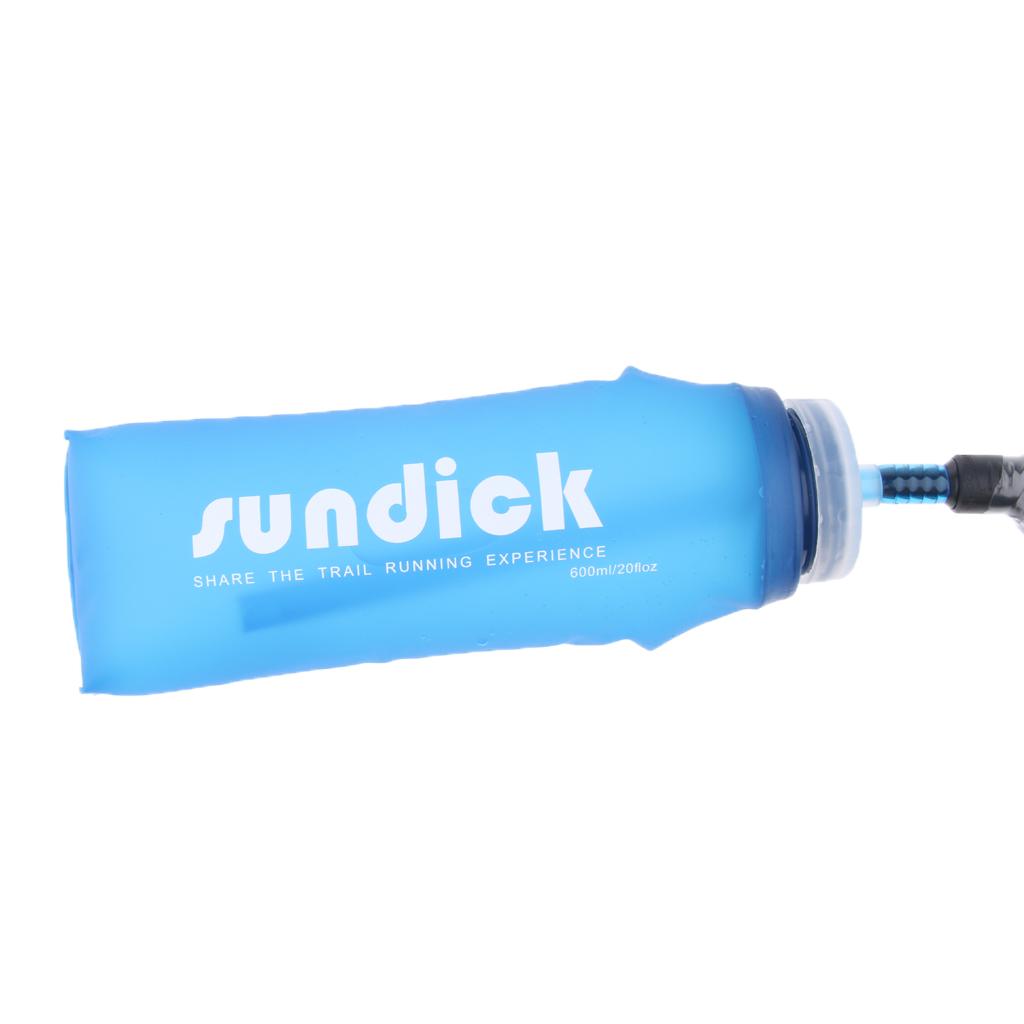 600ml Foldable Sports Water Bottle Flask for Camping Hiking Cycling Type B