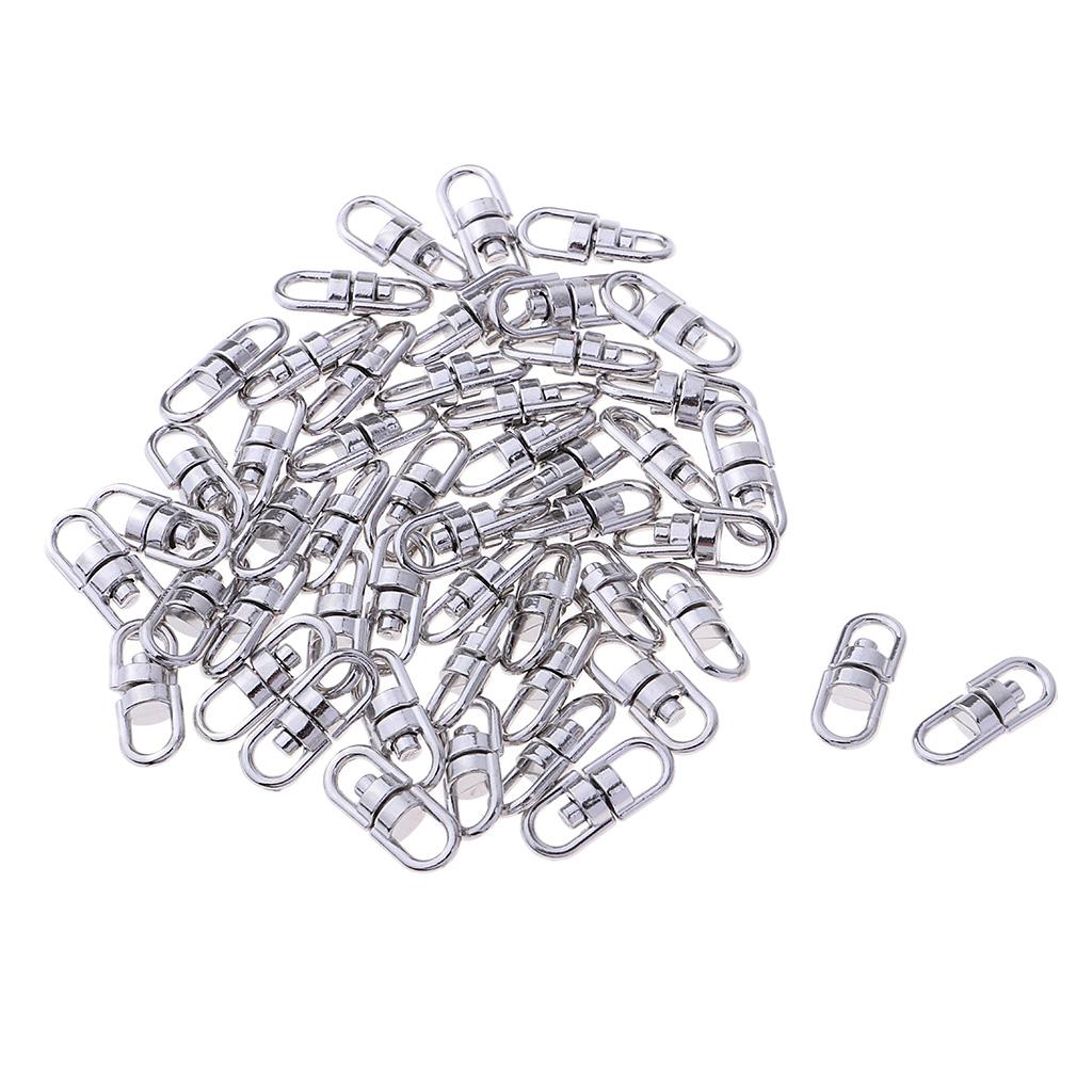 4x50Pcs Swivel Key ring Connectors Double Ended Clasp Clip 360 Degress Big