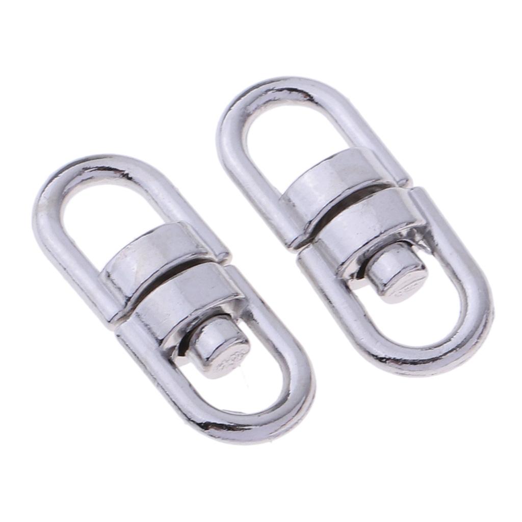 3x50Pcs Swivel Key ring Connectors Double Ended Clasp Clip 360 Degress Big
