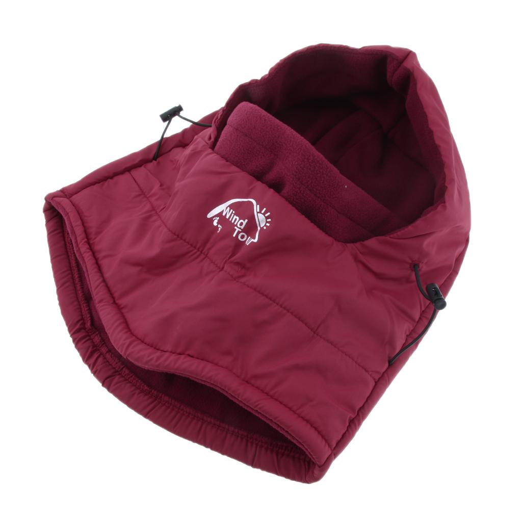 Winter Warm Hat Motorcycle Waterproof Windproof Neck Face Mask Hat Red