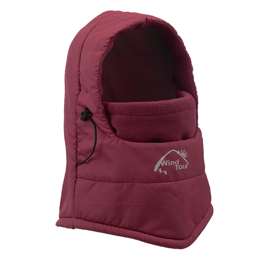 Winter Warm Hat Motorcycle Waterproof Windproof Neck Face Mask Hat Red