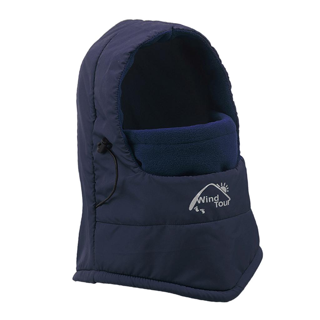 Winter Warm Hat Motorcycle Waterproof Windproof Neck Face Mask Hat Dark Blue