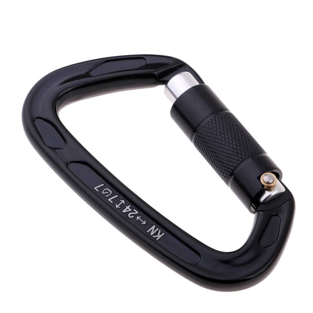 2Pcs 24KN Auto Locking Carabiner Hammock Carabiners For Rappelling Climbing