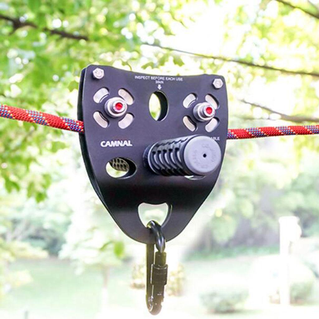 35KN Rock Climbing Mountaineering 13mm Cable Rope Pulley with Handle Grip