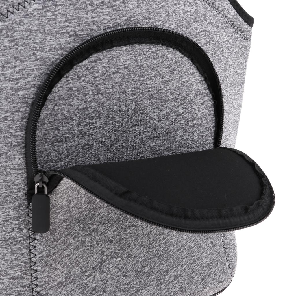 Soft Neoprene Lunch Tote Bag Lightweight Insulated Reusable Picnic Bag Gray