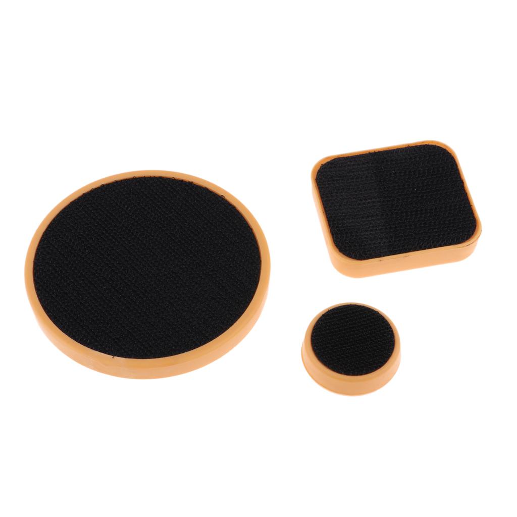 Wear Resistant Longboard POB Fingers Palm Slide Pucks Set for Downhill Square 8Pcs Yellow