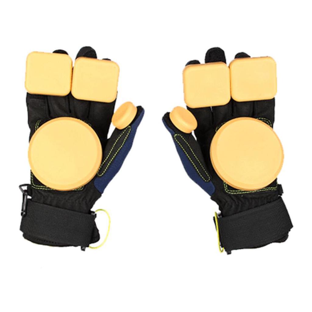 Wear Resistant Longboard POB Fingers Palm Slide Pucks Set for Downhill Square 8Pcs Black