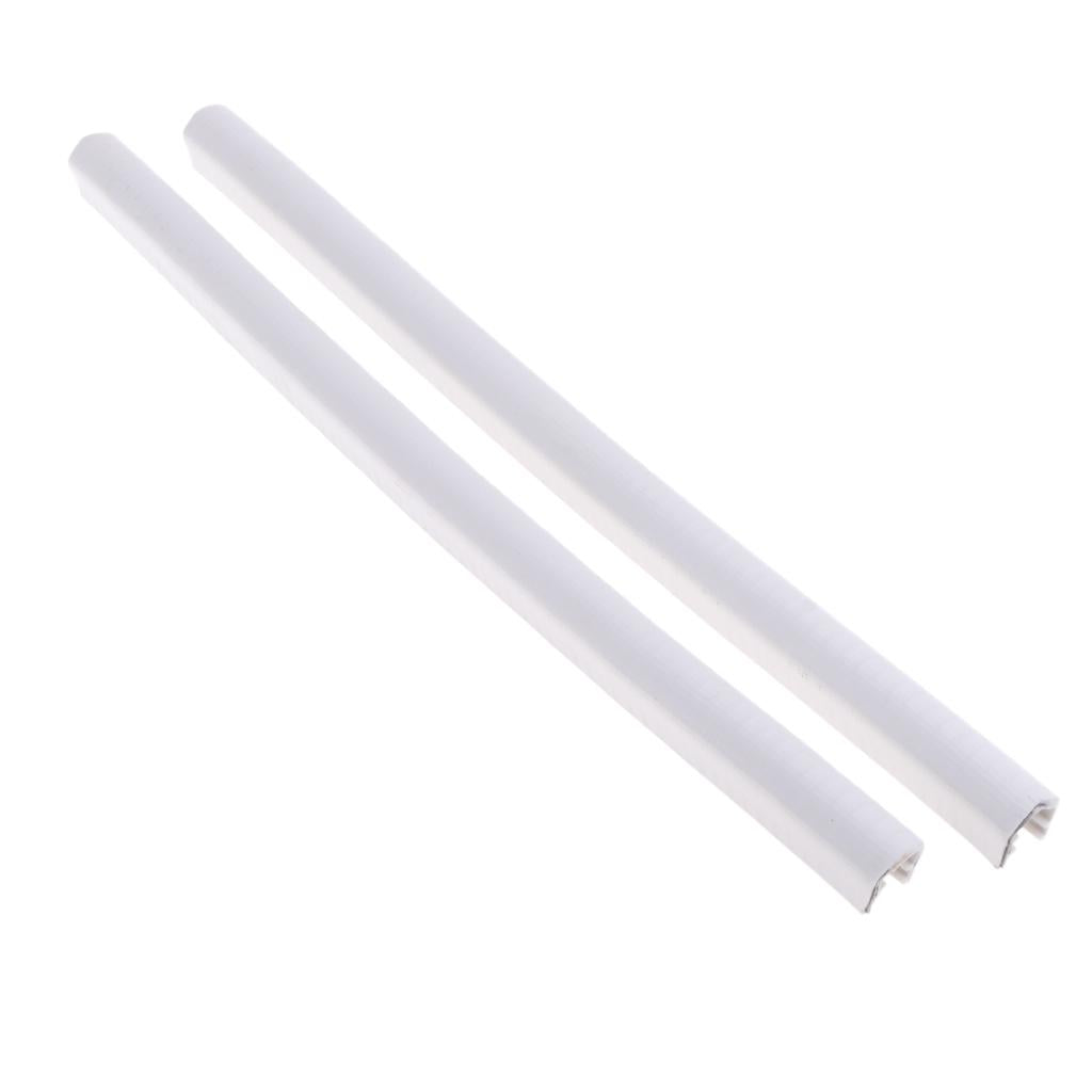 2Pcs Skateboard Longboard Nose Guard Tail Guard Edge Protection Rubber Strip White