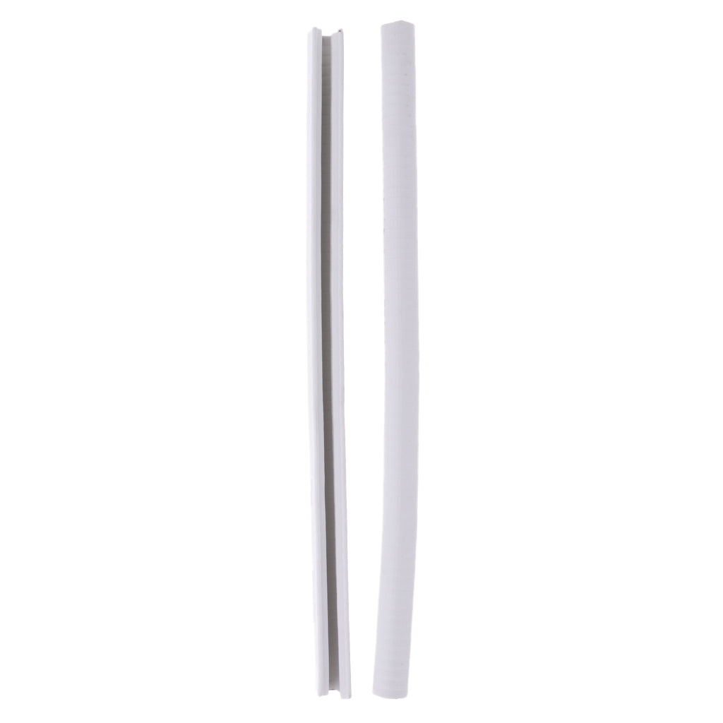 2Pcs Skateboard Longboard Nose Guard Tail Guard Edge Protection Rubber Strip White