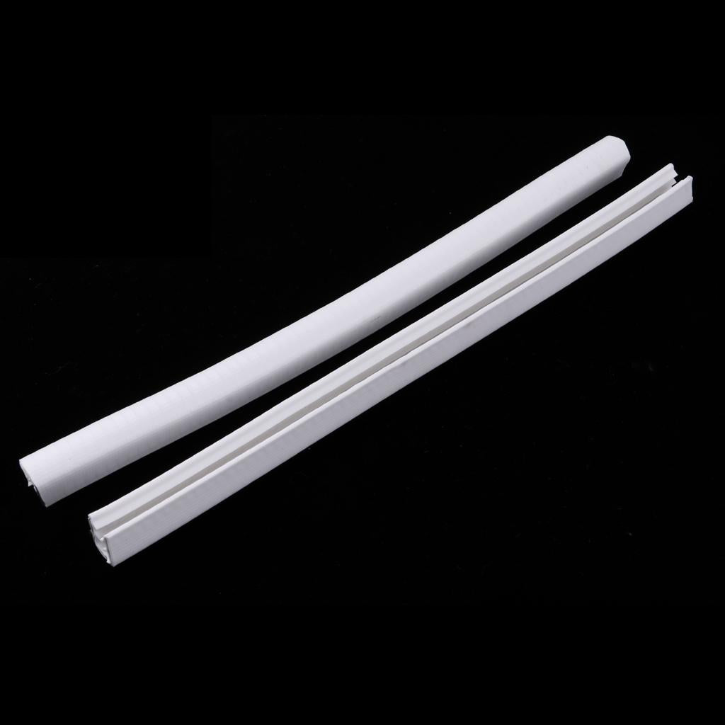2Pcs Skateboard Longboard Nose Guard Tail Guard Edge Protection Rubber Strip White