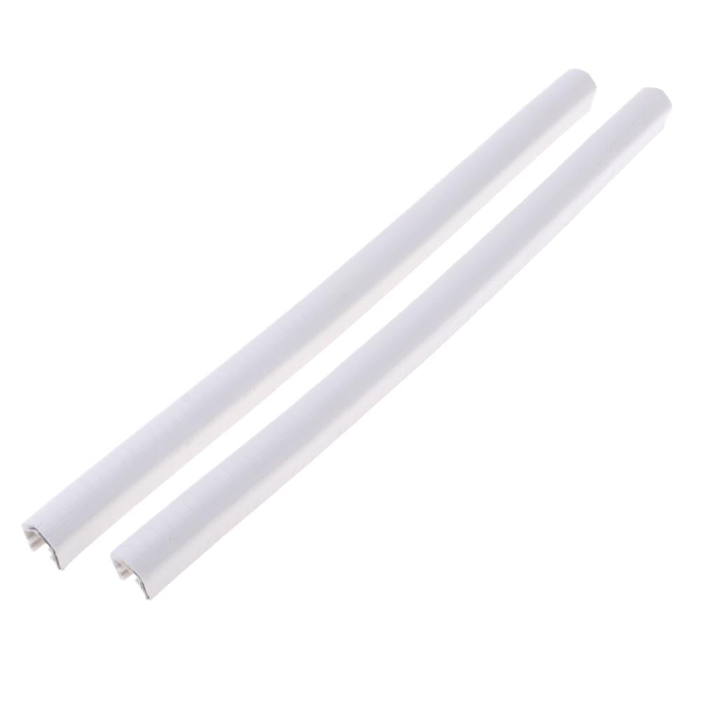 2Pcs Skateboard Longboard Nose Guard Tail Guard Edge Protection Rubber Strip White