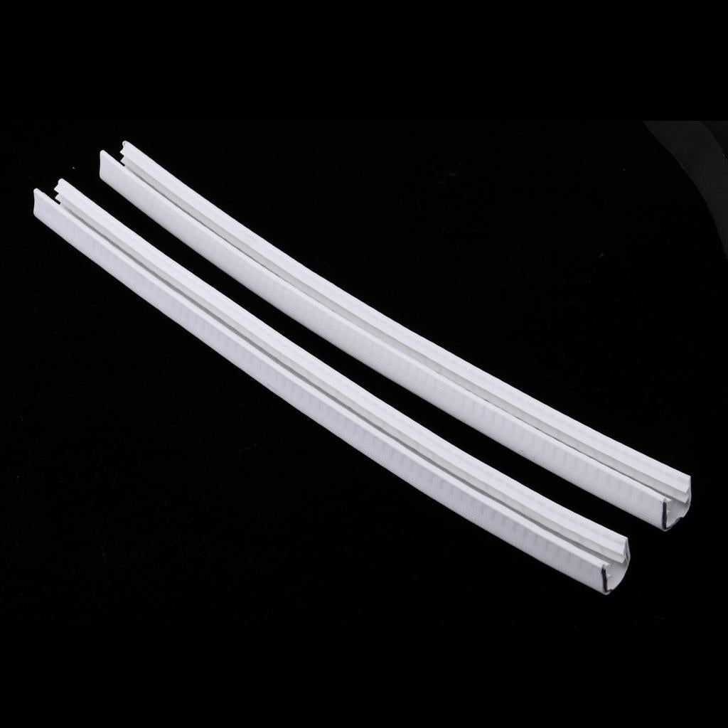 2Pcs Skateboard Longboard Nose Guard Tail Guard Edge Protection Rubber Strip White