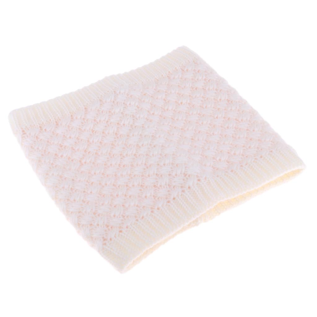 Windproof Fleece Winter Warm Scarf Neck Loop Warmer Neckerchief White