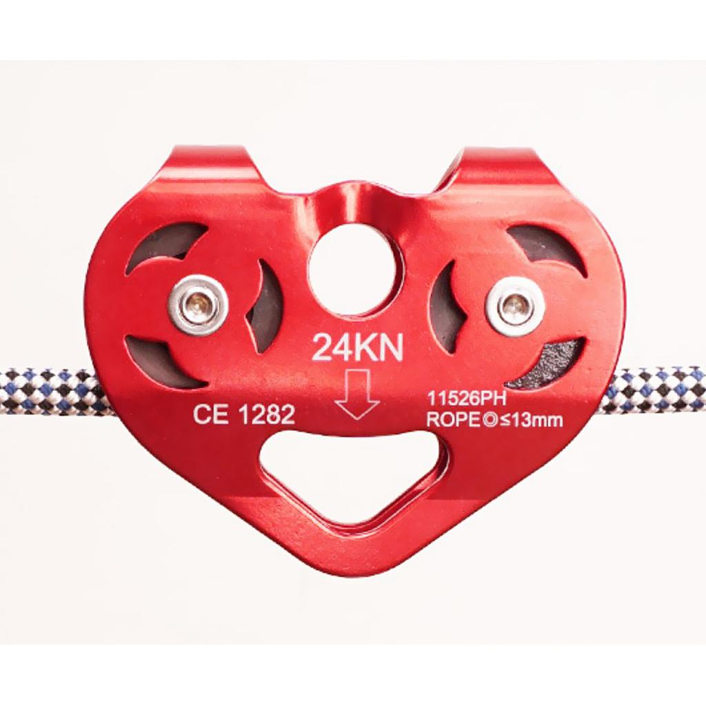 2pcs Mountaineering Rock Climbing Zip Line Wire Cable Trolley Pulley 24KN