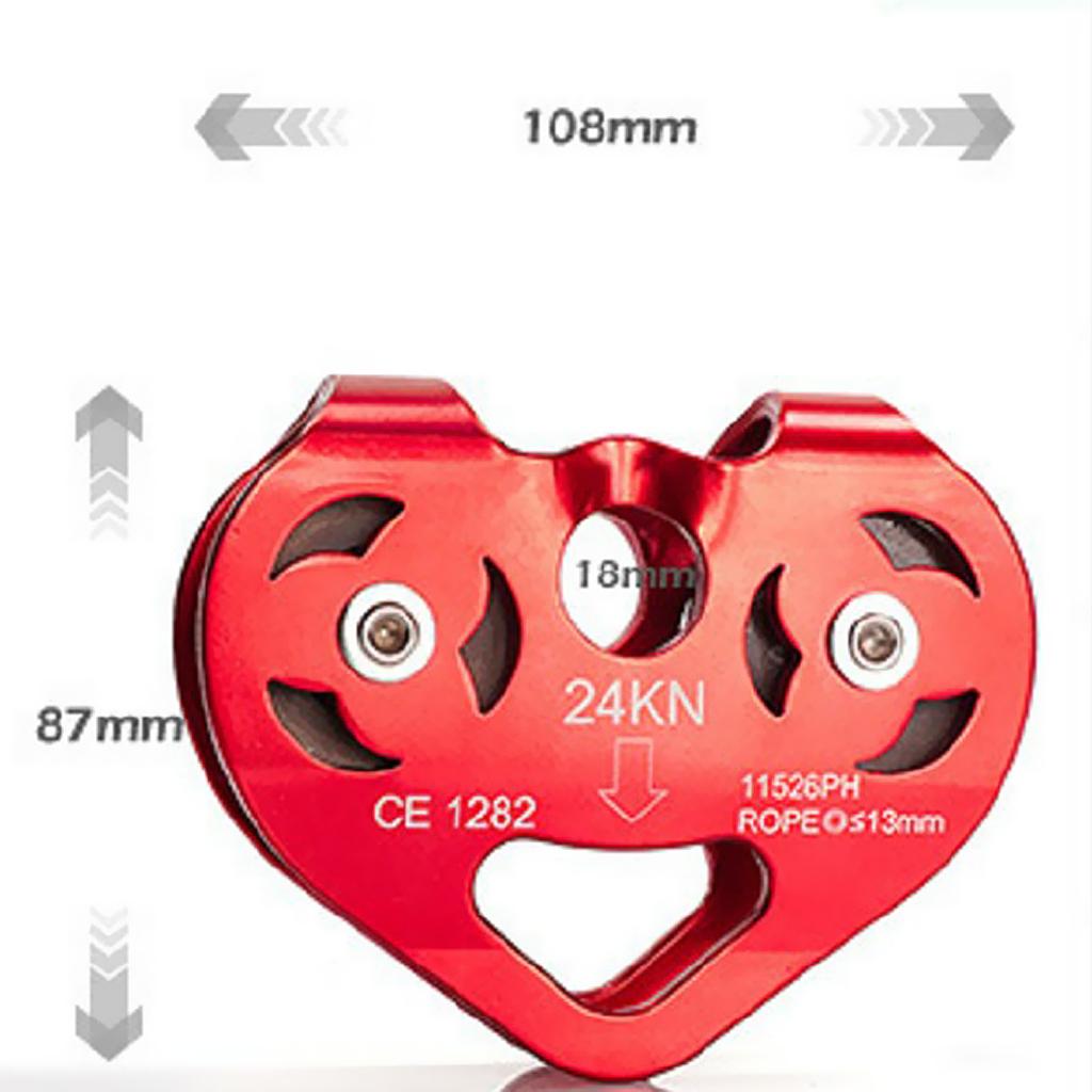 2pcs Mountaineering Rock Climbing Zip Line Wire Cable Trolley Pulley 24KN
