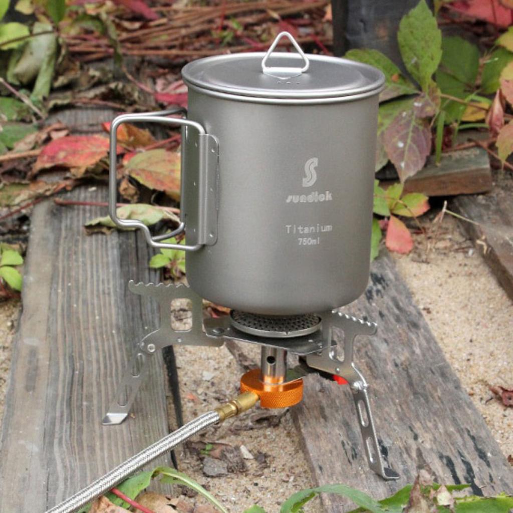 750ml Titanium Portable Camping Cooking Hanging Pot Coffee Tea Water Mug Cup