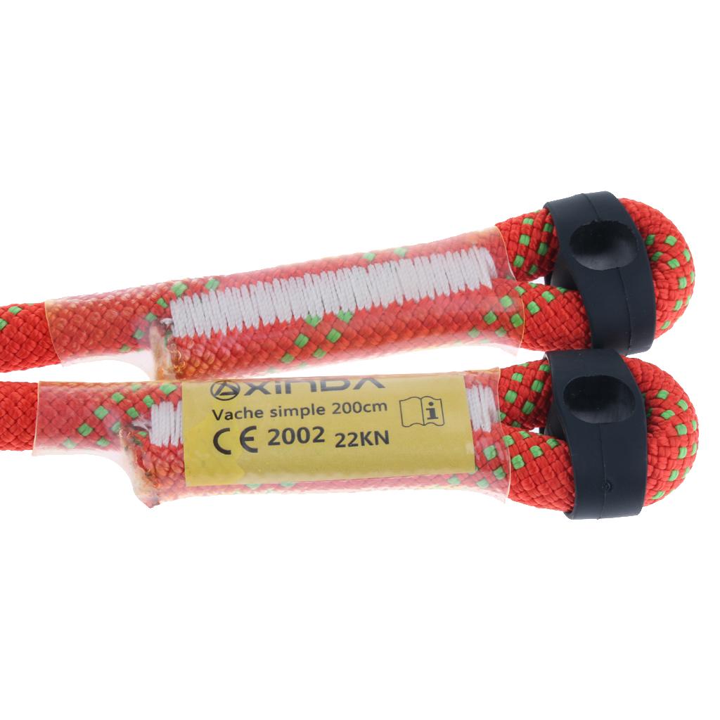 Outdoor Rock Climbing Nylon Pre-sewn Eye-to-Eye Prusik Loop Rope Lanyard 200cm