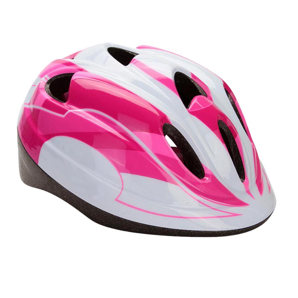 Kids Safety Helmets Cycling Skating 10 Vents Adjustable Headgear Pink M