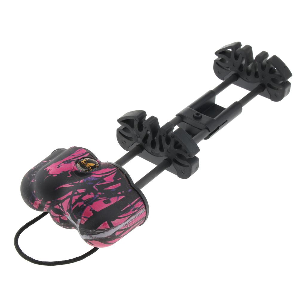 Aluminum Compound Bow 5 Arrow Quiver Holder Quick Connect Pink Camo