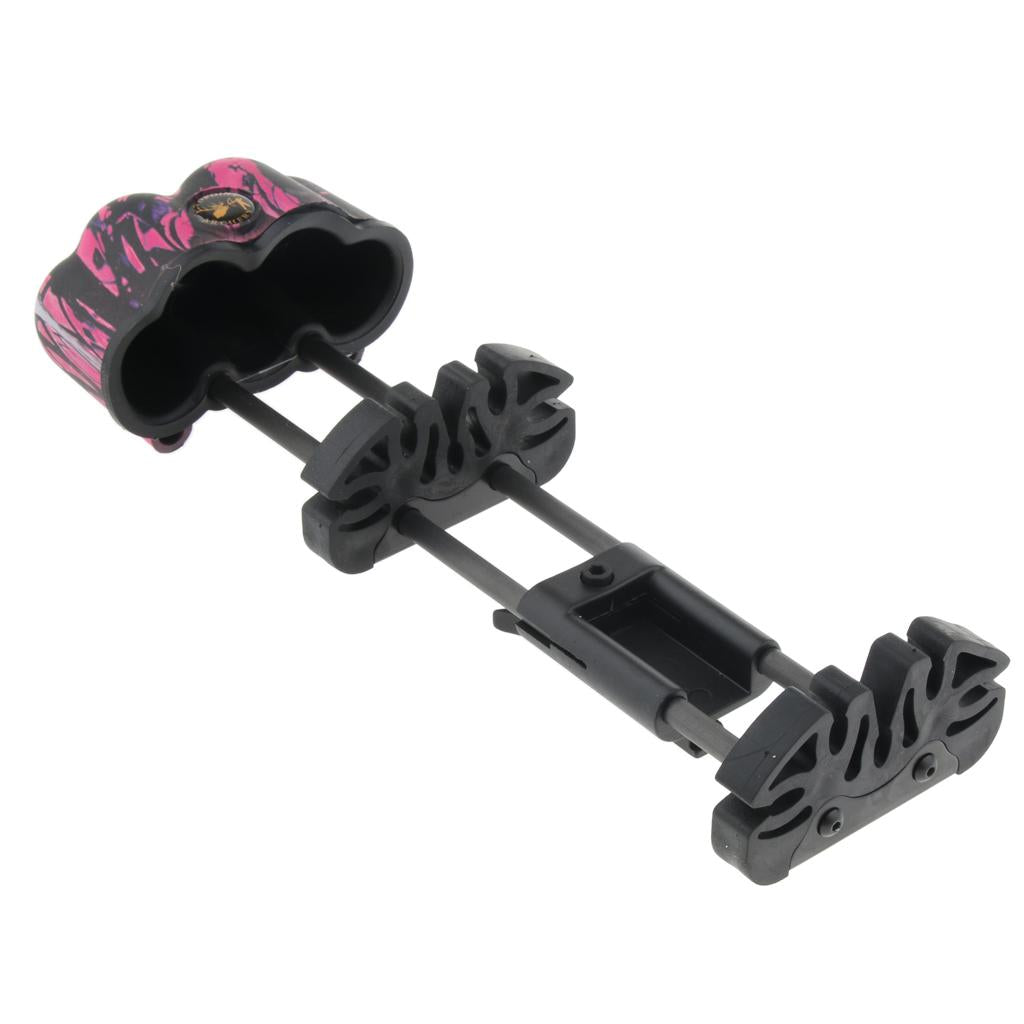 Aluminum Compound Bow 5 Arrow Quiver Holder Quick Connect Pink Camo