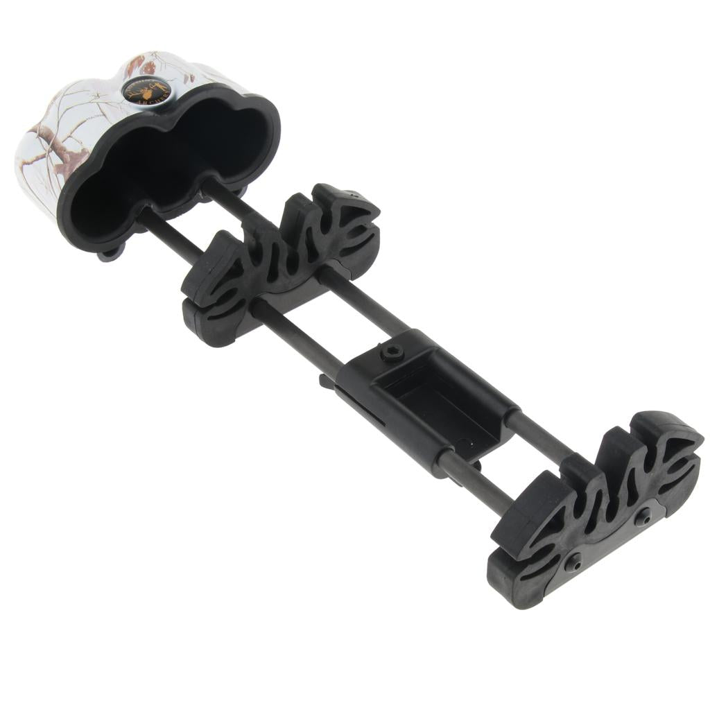 Aluminum Compound Bow 5 Arrow Quiver Holder Quick Connect White Camo
