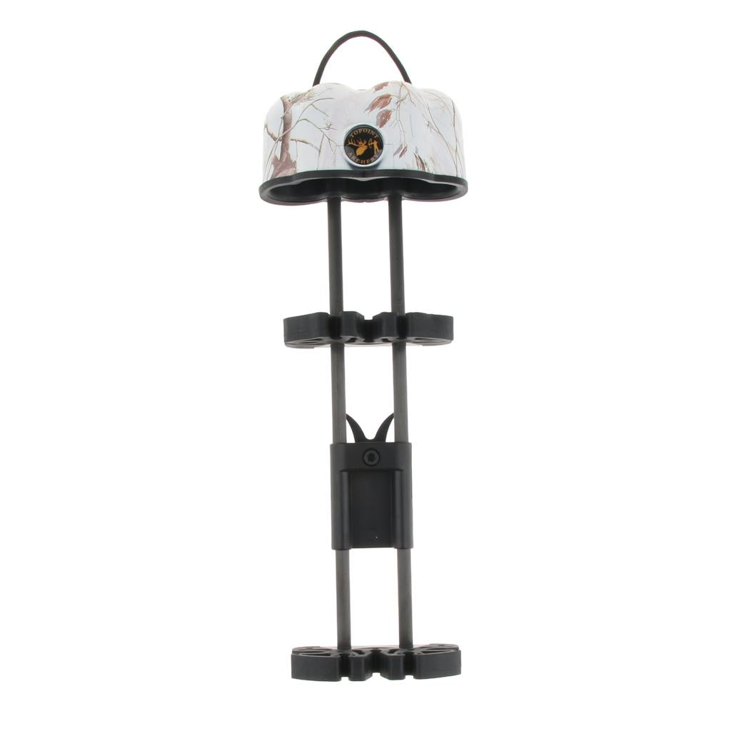 Aluminum Compound Bow 5 Arrow Quiver Holder Quick Connect White Camo