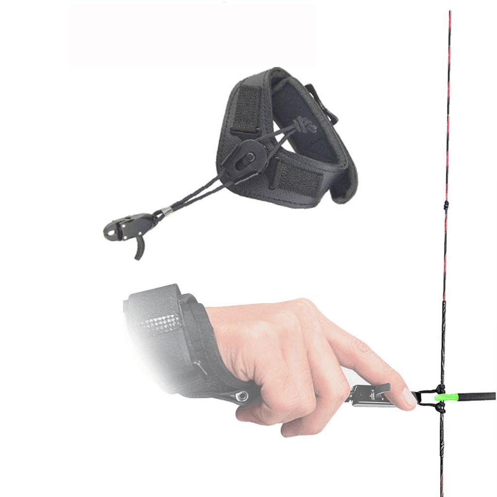 Archery Release Aid Wrist Strap Caliper Trigger Finger Grip for Compound Bow