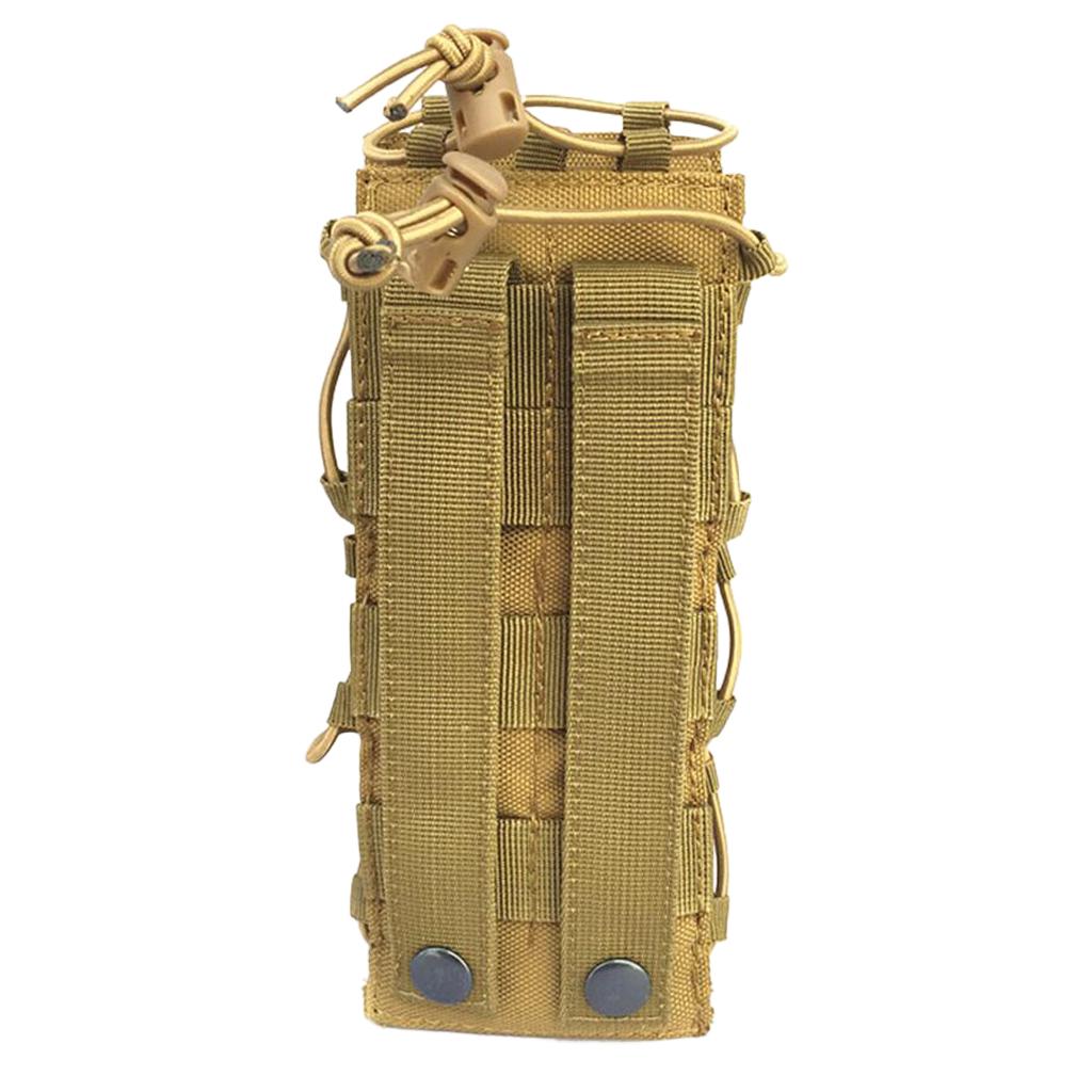 Military Molle Tactical Travel Water Bottle Flask Pouch Carry Bag Case Khaki