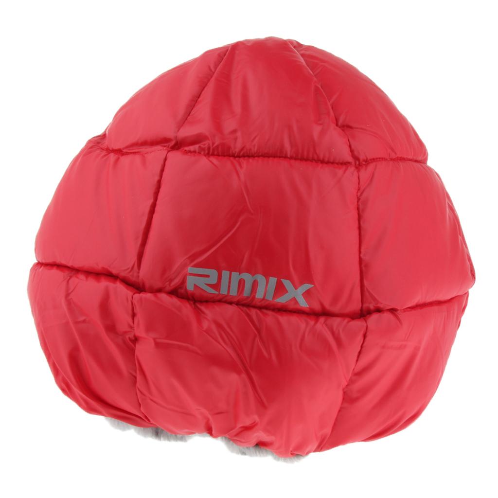 Winter Warm Down Hat Outdoor Sports Cap Ski Climbing Hiking Snowboard Red