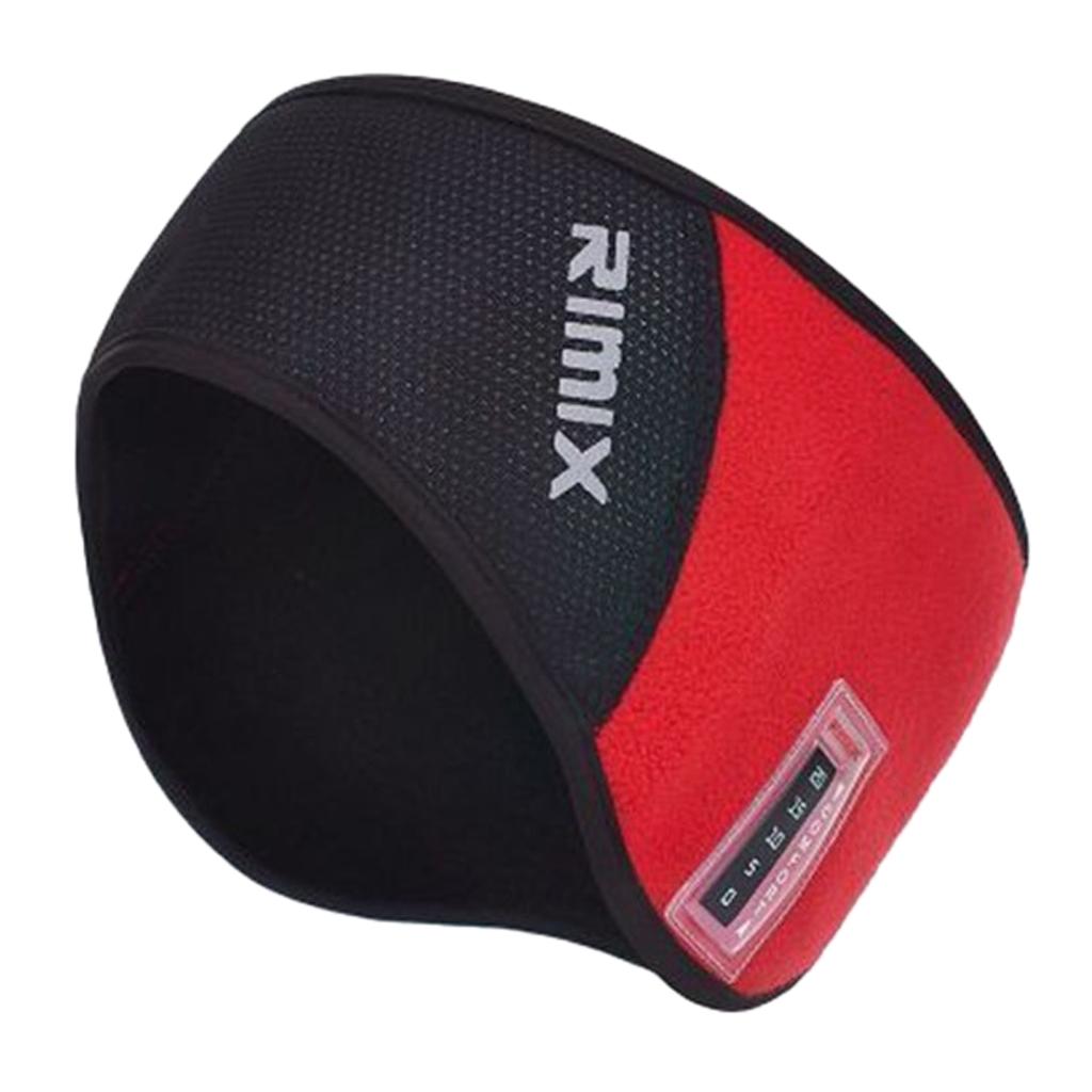 Windproof Sports Winter Earmuffs Stretchy Headband Fleece Ear Warmer Red S