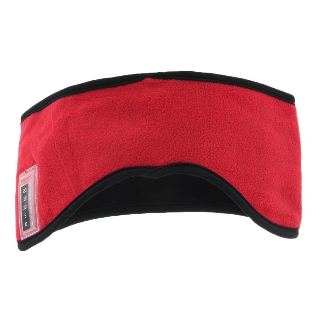 Windproof Sports Winter Earmuffs Stretchy Headband Fleece Ear Warmer Red S