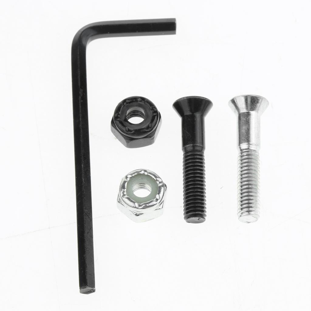 1 Set Skateboard Longboard Hardware with with L wrench 7 Black and 1 Silver