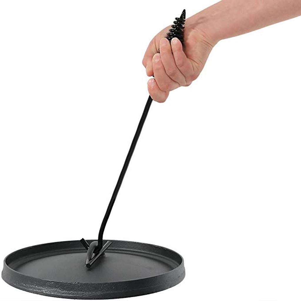 43cm Heavy Duty Cast Iron Dutch Oven Lid Lifter Tool with Spiral Bail Handle