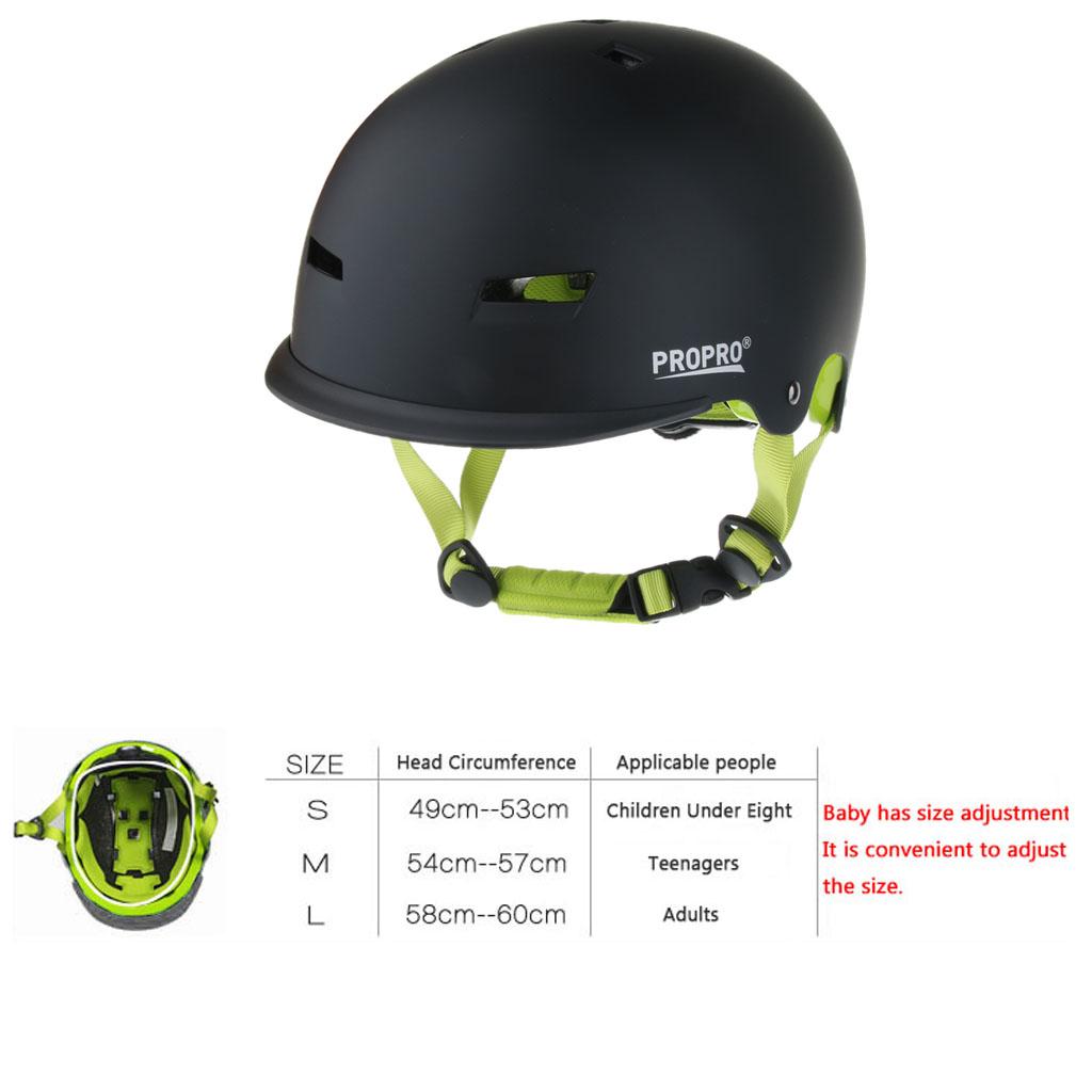Children's Scooter BMX Bike Helmet Adjustable Safety Skateboard Helmets M Black