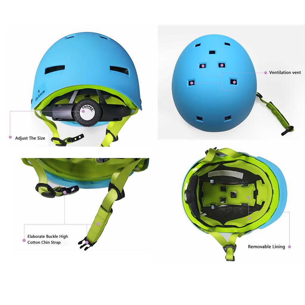 Children's Scooter BMX Bike Helmet Adjustable Safety Skateboard Helmets M Black