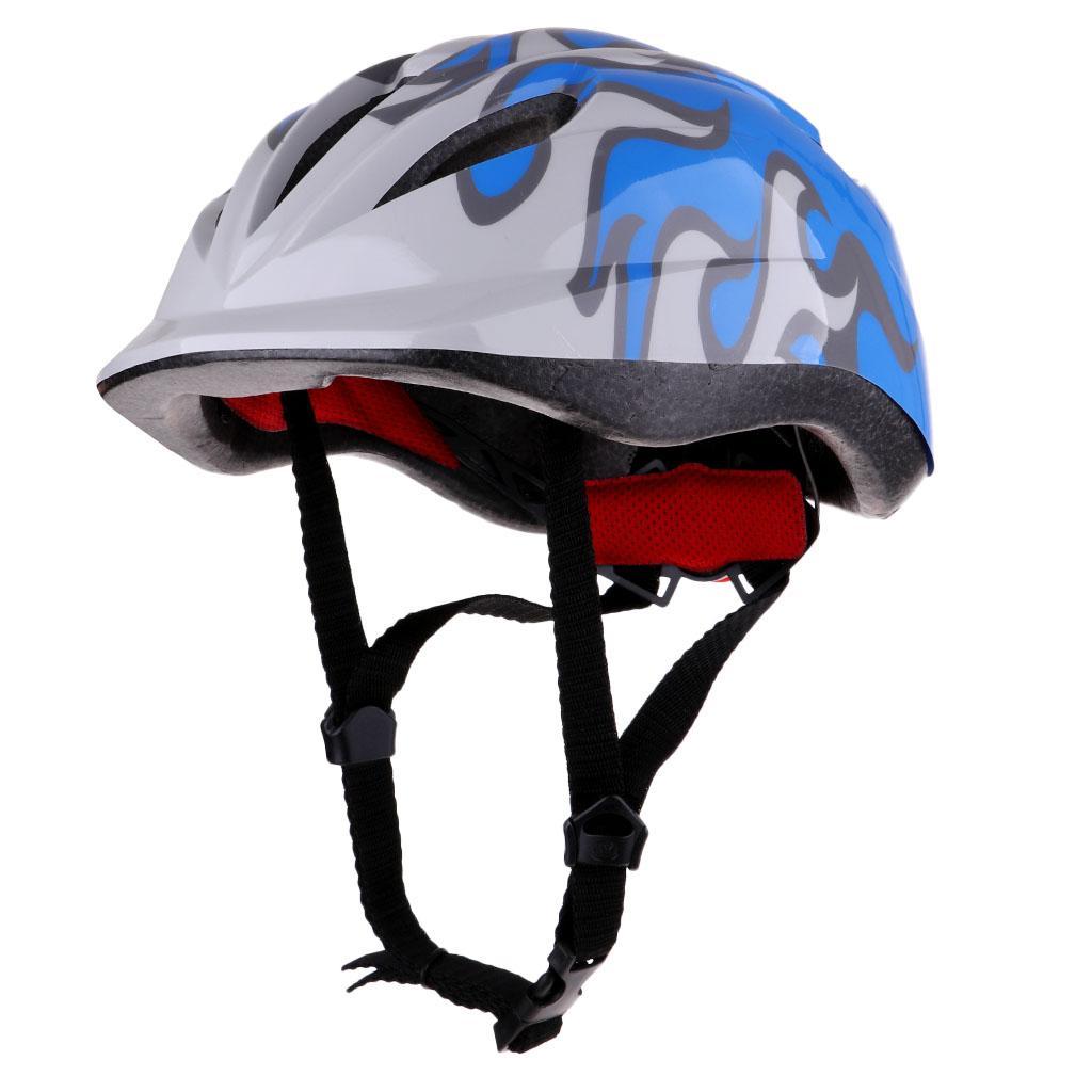 Boys Girls Kids Safety Helmet Knee Elbow and Wrist Pads Set S Blue