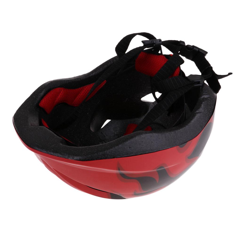 Boys Girls Kids Safety Helmet Knee Elbow and Wrist Pads Set S Red