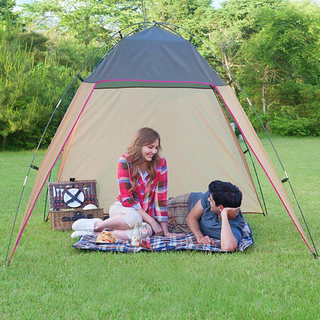 Windproof Outdoor Tent Tarp Sun Shade Camping Fishing Beach Cabana Canopy